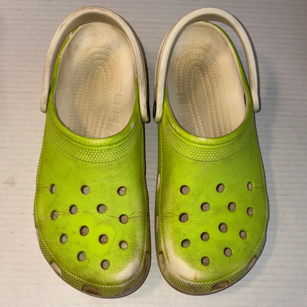 Bright Green CROCS Clogs 9/11